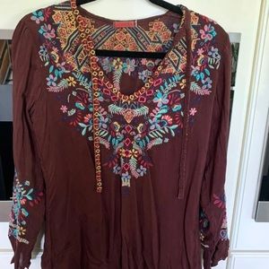 Johnny Was Embroidered Tunic Size S